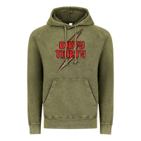 Vintage Olive dirty thirty lightning bolt Vintage Hoodie - MaliasSmallBusiness