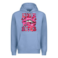 Colony Blue Love bites Valentine's Day Premium Hoodie - HowdyJamesFarm