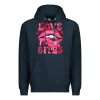 Navy Love bites Valentine's Day Premium Hoodie - HowdyJamesFarm