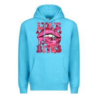 Ocean Blue Love bites Valentine's Day Premium Hoodie - HowdyJamesFarm