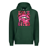 Sports Green Love bites Valentine's Day Premium Hoodie - HowdyJamesFarm