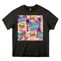 Asphalt hello summer and beer seamless pattern Heavy Core Tee - BundleAndBundleShop