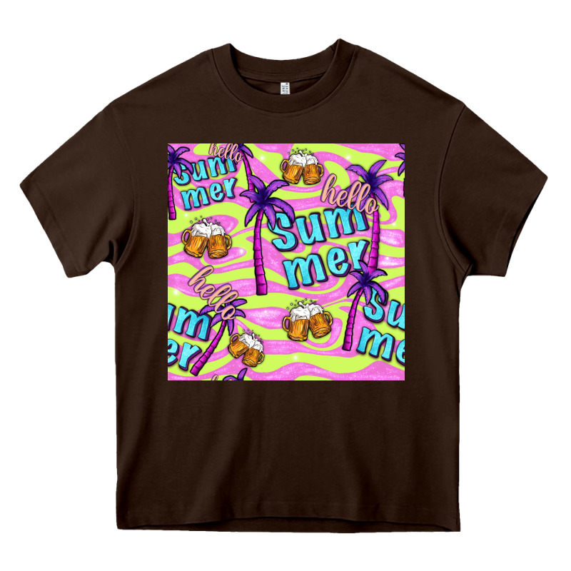 Hello Summer And Beer Seamless Pattern Heavy Core Tee by BundleAndBundleShop | Teevron