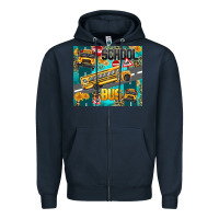 Navy school bus Zipper Hoodie - texasbilliewilder
