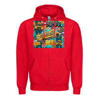 Red school bus Zipper Hoodie - texasbilliewilder