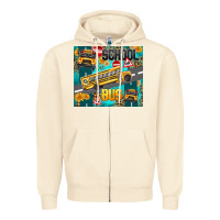 Sandshell school bus Zipper Hoodie - texasbilliewilder