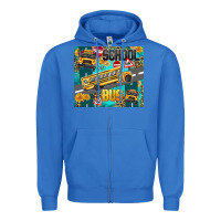 True Royal school bus Zipper Hoodie - texasbilliewilder