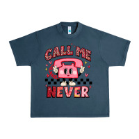 Midnight Navy call me never Urban Heavy Tee - MaliasSmallBusiness