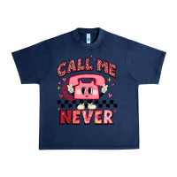 Navy call me never Urban Heavy Tee - MaliasSmallBusiness