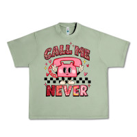 Oil Green call me never Urban Heavy Tee - MaliasSmallBusiness