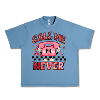 Pebble Blue call me never Urban Heavy Tee - MaliasSmallBusiness