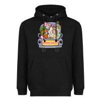 Black Happy Easter bunny truck Easter Day Heavyweight Hoodie - CowGirlArtShop