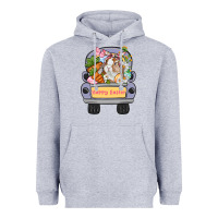 Heather Grey Happy Easter bunny truck Easter Day Heavyweight Hoodie - CowGirlArtShop