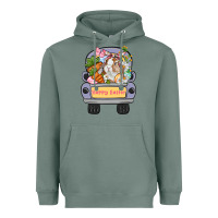 Sage Happy Easter bunny truck Easter Day Heavyweight Hoodie - CowGirlArtShop