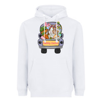 White Happy Easter bunny truck Easter Day Heavyweight Hoodie - CowGirlArtShop