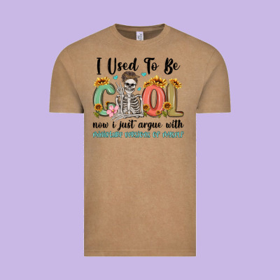 I Used To Be Cool Now I Just Argue With Miniature Vintage Tee Designed By Maliassmallbusiness