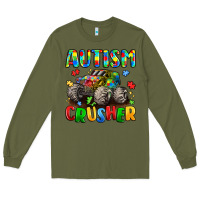 Army Green autism crusher Long Sleeve Tee - LillyAllenDesigns