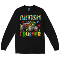 Black autism crusher Long Sleeve Tee - LillyAllenDesigns