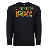 Black Western lucky with clover St. Patricks day Premium Sweatshirt - HowdyJamesFarm