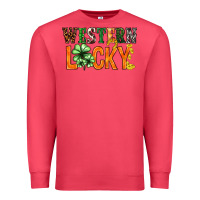 Cardinal Western lucky with clover St. Patricks day Premium Sweatshirt - HowdyJamesFarm
