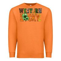Carrot Western lucky with clover St. Patricks day Premium Sweatshirt - HowdyJamesFarm