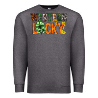 Charcoal Heather Western lucky with clover St. Patricks day Premium Sweatshirt - HowdyJamesFarm