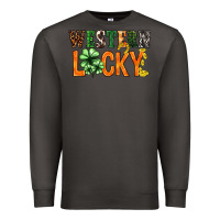 Smoke Western lucky with clover St. Patricks day Premium Sweatshirt - HowdyJamesFarm