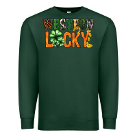 Sports Green Western lucky with clover St. Patricks day Premium Sweatshirt - HowdyJamesFarm