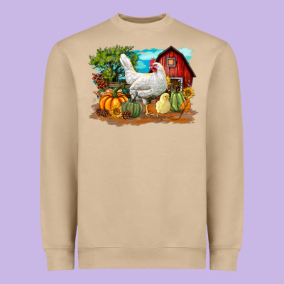 Fall Chicken Heavyweight Sweatshirt Designed By Lillyallendesigns