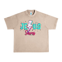 French Oak jesus saves Urban Heavy Tee - JahusDesignShop