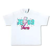 White jesus saves Urban Heavy Tee - JahusDesignShop