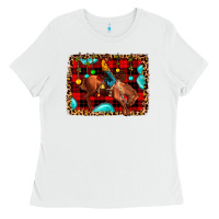 White Christmas rodeo cowboy Ladies Tee - JahusDesignShop