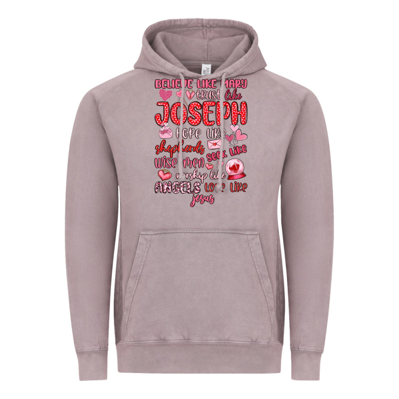 Believe Like Mary Trust Like Joseph Valentine S Da Vintage Hoodie by MaliasSmallBusiness | Teevron