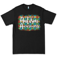 Black autism awareness puzzle background Premium Tee - Artiststas