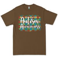 Cacao autism awareness puzzle background Premium Tee - Artiststas