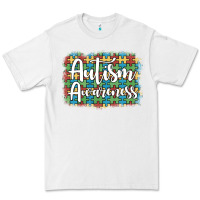White autism awareness puzzle background Premium Tee - Artiststas