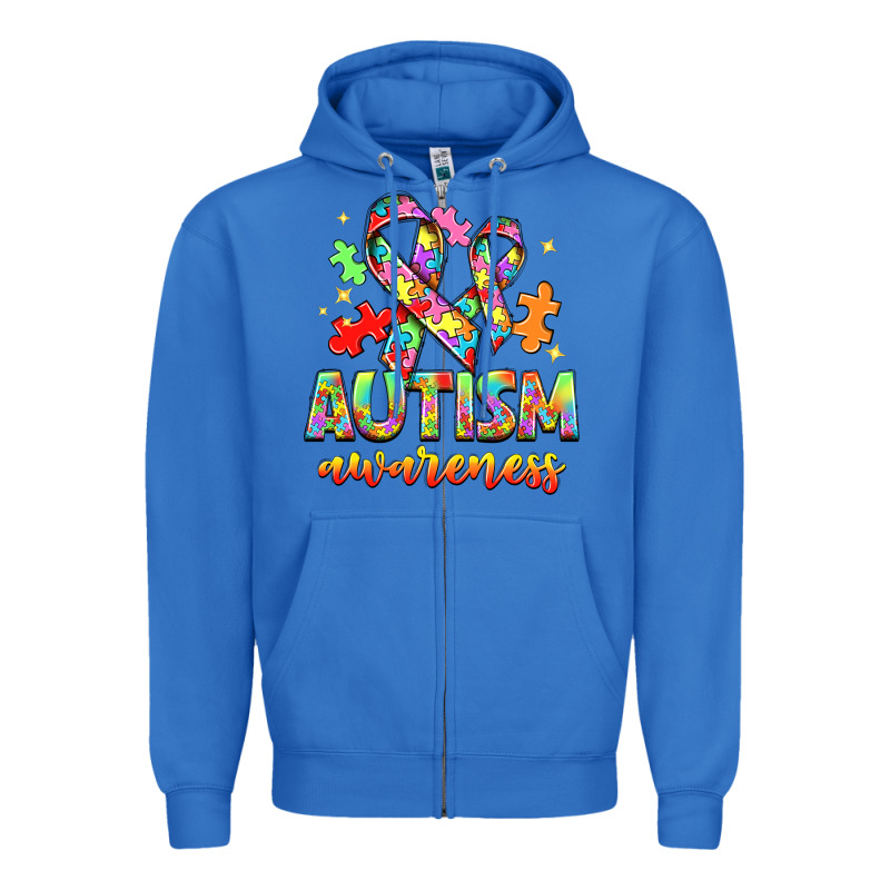 Autism Awareness Zipper Hoodie by NancyCooperArtShop | Teevron