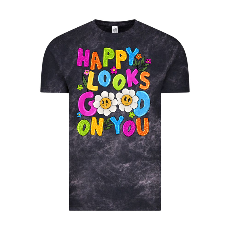 Happy Looks Good On You Vintage Tee by NancyCooperArtShop | Teevron