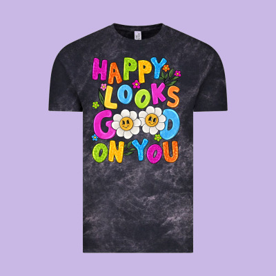 Happy Looks Good On You Vintage Tee Designed By Nancycooperartshop