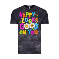 Cloud Black happy looks good on you Vintage Tee - NancyCooperArtShop