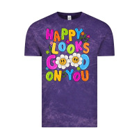 Cloud Purple happy looks good on you Vintage Tee - NancyCooperArtShop