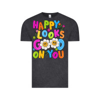 Vintage Black happy looks good on you Vintage Tee - NancyCooperArtShop