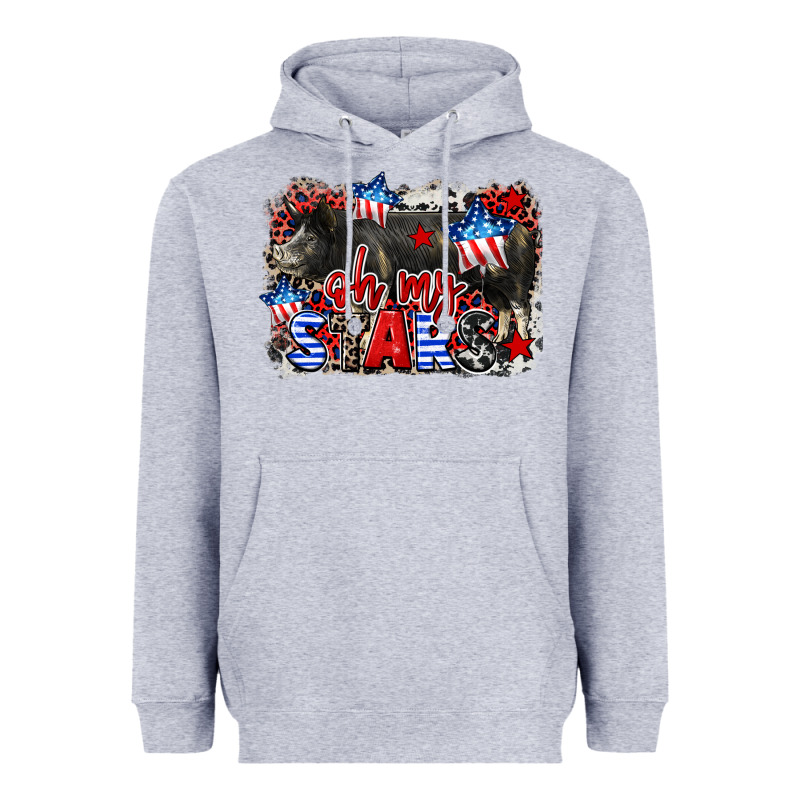 Oh My Stars Pig Heavyweight Hoodie by CowGirlArtShop | Teevron