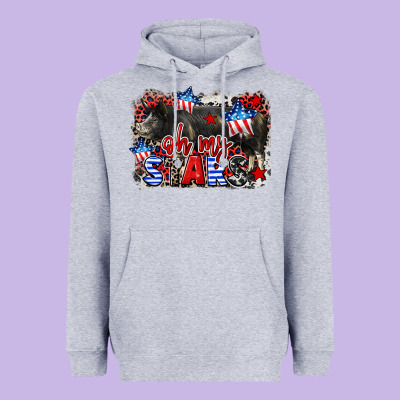 Oh My Stars Pig Heavyweight Hoodie Designed By Cowgirlartshop