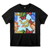 Black summer and leaf seamless pattern Heavy Core Tee - BundleAndBundleShop