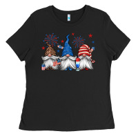 Black 4th of july gnomes Ladies Tee - Jasminsmagicworld