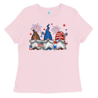 Bubblegum Pink 4th of july gnomes Ladies Tee - Jasminsmagicworld