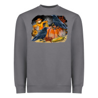 Storm Fall Background With Crow Heavyweight Sweatshirt - LillyAllenDesigns