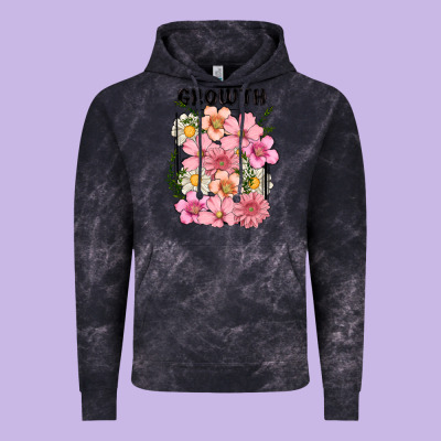 Growth Flower Vintage Hoodie Designed By Maliassmallbusiness
