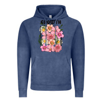 Vintage Denim growth flower Vintage Hoodie - MaliasSmallBusiness